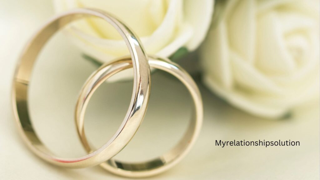 Two wedding rings and beautiful flower