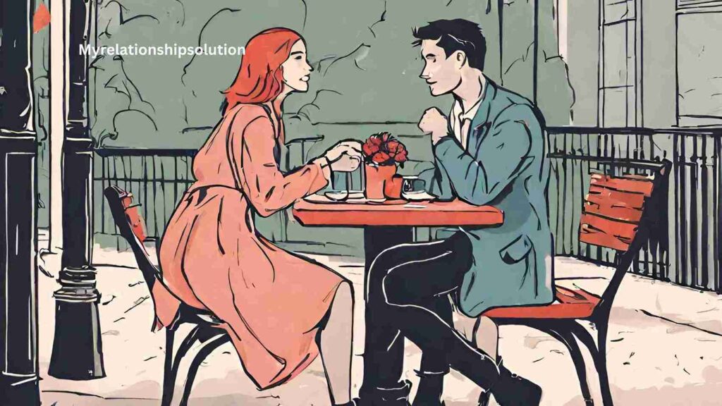 A man and a lady on a date